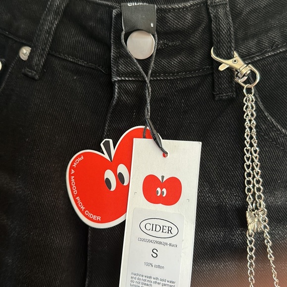 Cider Jeans Cider Black Ripped Jeans Butterfly Chain Poshmark
